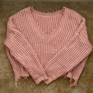 Mauve cropped sweater